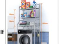 Storage Rack Shelf 3-Layer Over Washing Machine Storage Rack Utility Metal Bathroom Shelf Space Saver Organization For Laundry Room, Metal Bathroom Toilet Wash Basin Floor Stand Shelf