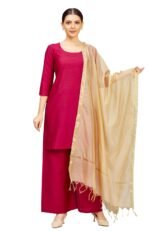 Studio Shringaar Women's Chanderi Silk Blend Handloom Dupatta (32" X 2.35 Meters)