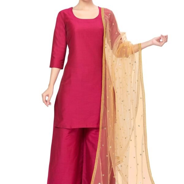 Studio Shringaar Women's Net sequence Embroidered Full Size Dupatta