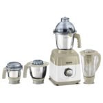 Sujata MG03 Mixer Grinder |1000 Watts Double Ball Bearing Motor|24000 RPM|Non-Stop 90 Mins Running|4 Jars including 1750ml Blender with Coconut Milk Extractor, 1500ml, 1000ml, 500ml Jar| Beige & White