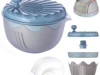Supvox® Salad Spinner and Dryer Vegetable Spinner Vegetable Cleaner & Dryer Cleans Vegetables Thoroughly Fruit Washer for Mixing Salad with Dressing Drying Pasta Cleans Vegetables Thoroughly