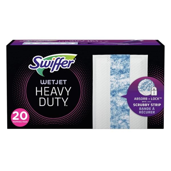 Swiffer WetJet Extra Power with Mr. Clean MagicEraser Hardwood Floor Cleaner, Spray Mop Pad Refill, 20 Count
