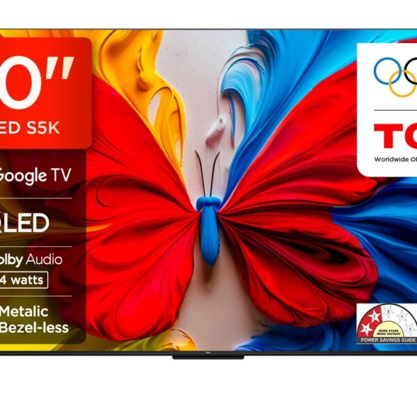 TCL 126 cm (50 inches) Metallic Bezel-Less, FHD Smart QLED Google TV 50S5K