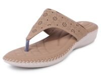 TRASE Orthopedic Footwear for Women | Flat Ortho Slippers for Women Stylish | Soft Sole Ladies Chappal Fancy Comfortable Casual Footwear with Laser Cut Design