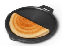 The Indus Valley Super Smooth Cast Iron Tawa for Dosa/Chapathi | 27.6cm/10.8 inch, 2.4kg | Induction Friendly | Naturally Nonstick, Pre-Seasoned Tawa, No Chemical Coating