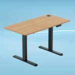 The Sleep Company - AeroPlus Electric Height Adjustable Desk | Ergonomic Work from Home Table | 4 Memory Presets | 2 Years Warranty | 1200 x 600 Thick Top | Free Installation | Oak & Black
