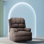 The Sleep Company Luxe Motorised Recliner Sofa | Recline,Rock,Revolve | Patented SmartGRID Technology | German Engineered Mechanism | 1 Seater -Superior Seat Comfort | Coffee Brown | Free Installation