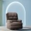 The Sleep Company Luxe Motorised Recliner Sofa | Recline,Rock,Revolve | Patented SmartGRID Technology | German Engineered Mechanism | 1 Seater -Superior Seat Comfort | Coffee Brown | Free Installation