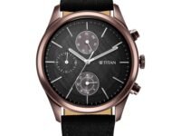 Titan Neo Splash Quartz Multifunction Black Dial Black Leather Strap Watch for Men - NT1805QP01