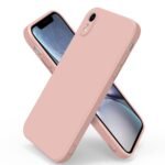 Tobfit Silicone Phone Case Compatible with iPhone XR, Full-Body Protective Smart Phone Back Cover for Women Men, Durable Anti-Scratch Shockproof Phone Cover for iPhone XR Case 6.1 Inch(Pink Sand)