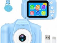 Toy Imagine Kids Digital Camera Toy 3.0MP 1080P Video Camera with 2-Inch Screen & 32GB Capacity USB Rechargeable with Games,Filters,Time-Lapse Educational Birthday Gift for Boys & Girls Age 3–12(Blue)