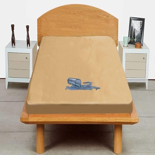 Trance Cotton Feel Terry Ultra Soft Waterproof Mattress Protector | Small Bed Protector Small Size (72x30 inch | 6x2.5 feet, Brown - Pack of 1)