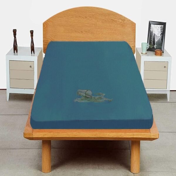 Trance Cotton Feel Terry Ultra Soft Waterproof Single Small DIWAN Size Mattress Protector | Breathable - Hypoallergenic Bed Protector (72x30 inch | 6x2.5 feet, Teal - Pack of 1)