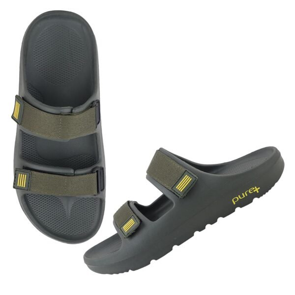 URJO mens Pure-54 Men's Sliders Lightweight Stylish Anti-skid Arch Support Durable Dailywear Slipper By Welcome Slipper