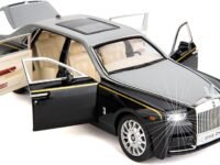 Umadiya® Big Size Die Cast 1:24 Scale Rolls Royce Metal Phantom with 6 Openable Doors, Light & Music for Toddler Zinc Alloy Pull Back Vehicles Diecast Model Car【Multi Color】