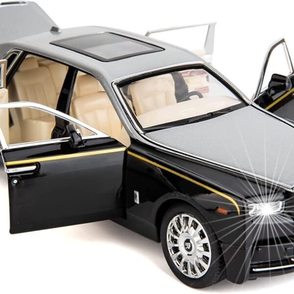 Umadiya® Big Size Die Cast 1:24 Scale Rolls Royce Metal Phantom with 6 Openable Doors, Light & Music for Toddler Zinc Alloy Pull Back Vehicles Diecast Model Car【Multi Color】