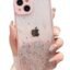 VONZEE® Case Compatible with iPhone 13 (6.1 inch), Non Moving Glitter Cover for Girls & Women Soft TPU Shockproof Anti Scratch Drop Protection Cover (Pink)