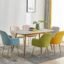 Velvet Upholstered Modern Accent Arm Chair for Living and Dining Room Mid-Century Club Guest Seat with Golden Legs Standard (Yellow)