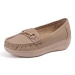Vendoz Women Comfortable Slip On Formal Loafer for Women | Stylish Fashion Moccasins Range | Cushioned Footbed Finish | Flexible | 1 Inch Heel Height| Formal Office Wear Shoe