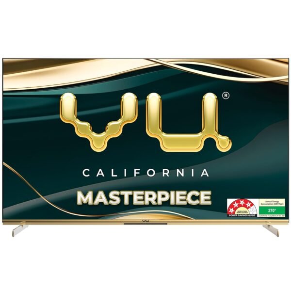 Vu 189cm (75 inches) Masterpiece Frame Series 4K QLED TV 75MASTERPIECE (Armani Gold)