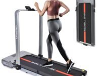 WELCARE Maxpro Ptmx1 Walking Pad 2 Hp Peak Dc Motorised Treadmill with Free Diet Plan| Under Desk Foldable Treadmill|Home Workout|Max Speed 8 Km/Hr|Remote Control|Led Display, Grey