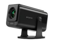 WZATCO Yuva Go Pro Fully Automatic Native 1080P Projector 4k Ultra HD, 12000 Lumens, Android 14, Rotatable Design, Room Home Cinema, ARC, Black