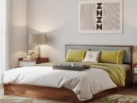 Wakefit Bed | 1 Yr Warranty | Bed Queen Size, Storage Box & Foam-Cushioned Upholstery Headboard, Density: 680–750 kg/m³, Termite & Borer Resistant, Fits Mattresses Up to 8 Inches (Taurus78x60 - CW)