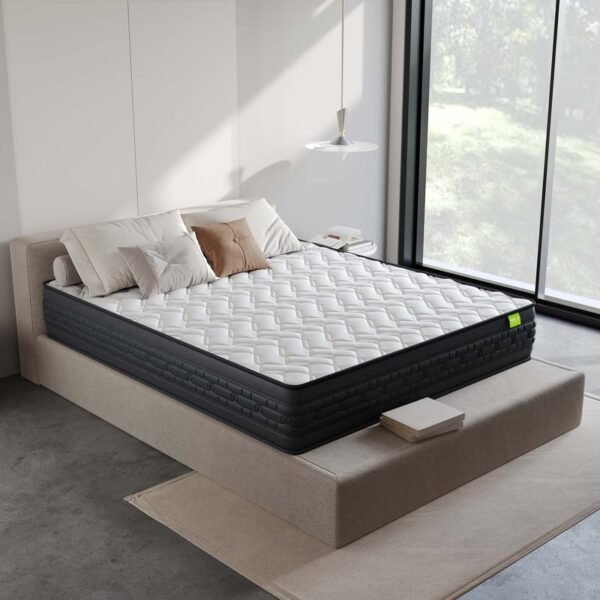 Wakeup India | Riserox Mattress | Luxe Comfort Pocket Spring | 10 Years Warranty | King Size 78x72x8 Inch Mattress | Medium Firm