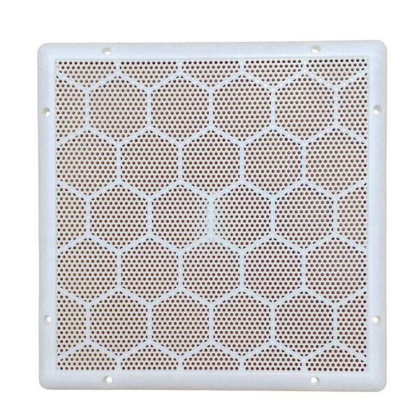Wall Air Hole Closer/Circle Air Cowl/Air Vent Grille Cover Ducting/Mosquito Net/Dust Controller White / 12 Inch Square Size - Pack of - 1