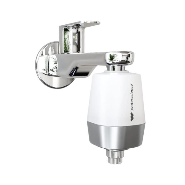 WaterScience CLEO Hard Water Softener for Tap and Shower|Shower Filter for Bathroom|Hard Water Filter for Tap|for Borewell/Tanker Water - CLEO-SFU-717