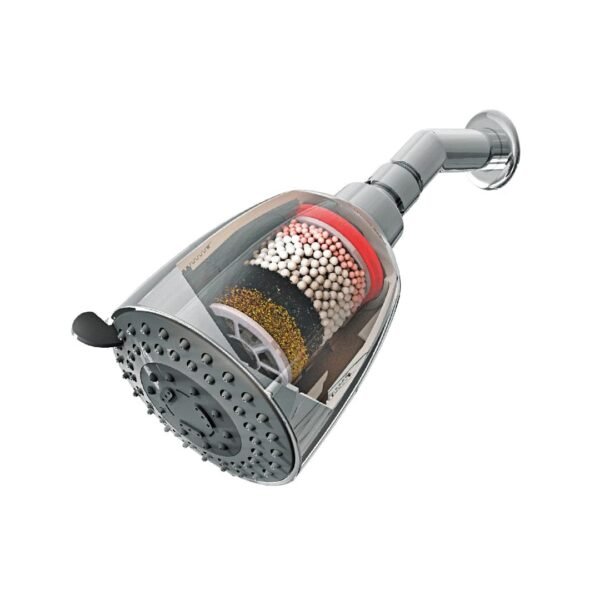 WaterScience Multi Flow Shower Filter for Bathroom | Hard Water Softener for Home | for Borewell/Tanker Water - CLEO-SFM-419