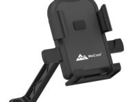 WeCool B2 Mirror Fit Mobile Holder for scooty/Scooter/Bike/Motorcycle with One Click Button Controlled Phone Mount,Mobile Holder for Bike Ideal for Maps and GPS Navigation with Auto Locking,Firm Grip
