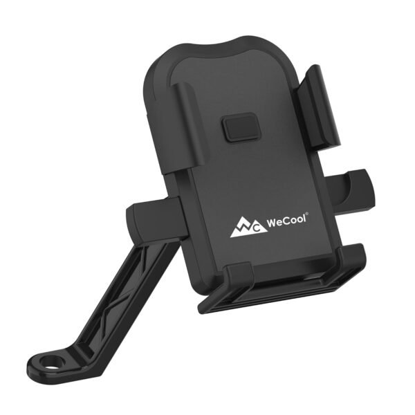 WeCool B2 Mirror Fit Mobile Holder for scooty/Scooter/Bike/Motorcycle with One Click Button Controlled Phone Mount,Mobile Holder for Bike Ideal for Maps and GPS Navigation with Auto Locking,Firm Grip