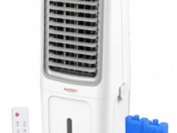 WelTherm 20L Air Cooler with 100% Pure Copper Motor, Low Noise Operation, Honeycomb, Remote Control, Digital Display Touch Panel, Swing, 3 Speed & Modes,12H Timer for Home, Bedroom & Office WX-Arctic
