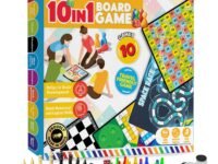 Wembley 10-in-1 Classic Board Games Set for Kids & Family| Includes Chess, Ludo, Checkers, Nine Men's Morris & More| Boosts Decision Making & Problem Solving| Indoor Strategy Game Set for Ages 6+