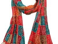 Women's Cotton Blend Bandhani Print Dupatta with 2.20 Meters | Women’s cotton printed dupatta with tassels
