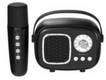 XECH Karaoke Speaker with Wireless Mic for Singing | Retro Radio Design | Ai Voice Changer | Vocal Cancellation | Birthday Party Gift for Boys and Girls Kids (Retro Jam)