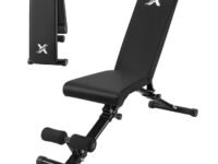 XRT65 Foldable & Adjustable Weight Bench for Home Gym – Multi-Angle Incline/Flat/Decline – Heavy-Duty Steel Frame, Comfortable Cushion, Supports 350kg – Ideal for Chest, Back, Abs Workouts (Adjustable Bench Press)