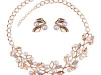 YouBella Gifts Stylish Latest Traditional Gold Plated Pearl Choker Jwell Necklace Jewellery Set with Earrings for Girls and Women