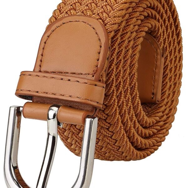 ZORO Stretchable Woven Fabric Belt For Men & Women, Fits On Upto 40 Inches Waist Size, Hole Free Design - Multicolor