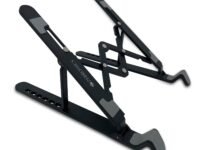 Zebronics-NS1500 Laptop Stand Featuring Foldable Design, Anti-Slip Silicone Rubber Pads, Supports Maximum of 5kgs Weight Tabletop