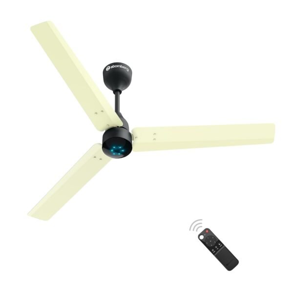 atomberg Renesa 1200mm BLDC Ceiling Fan with Remote Control | BEE 5 star Rated Energy Efficient Ceiling Fan | High Air Delivery with LED Indicators | 3 Year Warranty (Ivory & Black)