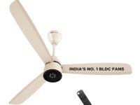 atomberg Renesa Enzel 1200mm BLDC Ceiling Fan with Remote | 5 star | Advance Air+ Technology | LED Speed Indicator | Low Noise | Sleek Design | Power Saving | 3 Year Warranty | Seasand Ivory