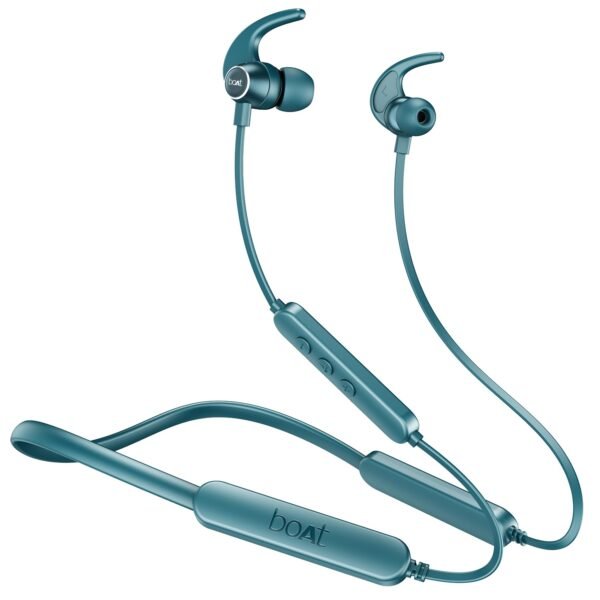 boAt Rockerz 255 Pro+, 60H Battery, Fast Charge, IPX7, Dual Pair,Low Latency,Magnetic Buds, Stream Ad Free Music via App Support, in Ear Bluetooth Neckband, Wireless with Mic Earphones (Teal Green)