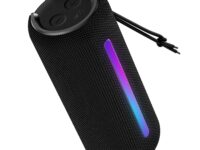 boAt Stone Spinx Pro Bluetooth Speaker with 20 W RMS Sound, Up to 8 hrs of Playtime, BTv5.0, Built-in Mic, RGB LEDs, TWS Feature, TF Card, AUX Port & USB Type-C Port(Midnight Black)