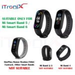 iTronix Replacement Magnetic USB Charger for Mi Smart Band 5 / Mi Smart Band 6 (Black)