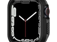 newtechno Tough Armour Cover Case Compatible with Apple Watch Series 9/8/7 (45mm) | Series 6 | SE | SE2 | Series 5 | Series 4 (44mm) - Black