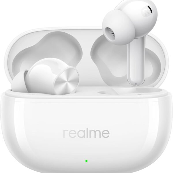 realme Buds T200x True Wireless Earbuds with 12.4mm Dynamic Bass Drivers, 25 dB ANC, Quad Mic, 45ms Latency, Upto 48 Hrs Playback, Fast Charge, IP55 Rated, BT 5.4 - (White)