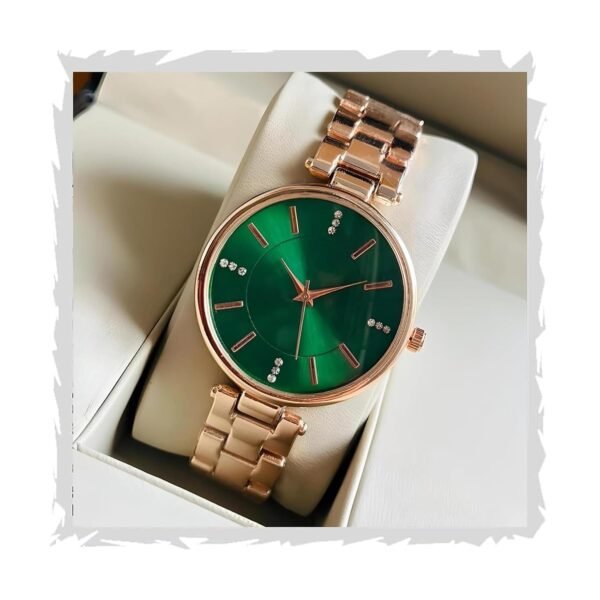 styledose Women Analogue Wrist Watches for Women's & Girls&Miss&Ladies Diamond Studded Dial Rosegold Colored Stylish Bracelet Strap