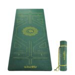 Wiselife True Alignment Yoga Mat + Sleek Yoga Strap For Men And Women (Probalance Tpe Material 6Mm Extra Thick Extra Long Extra Wide) (Emerald)